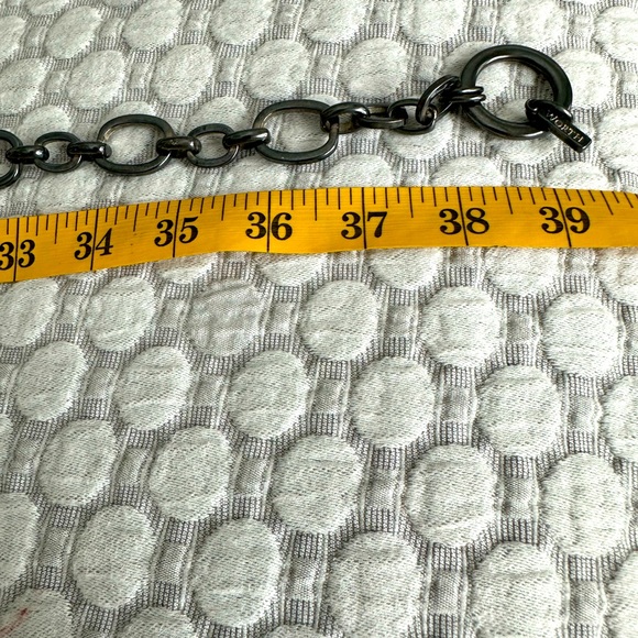 Worth Collection Gunmetal chain belt with lobster claw closure Length 39” - Picture 3 of 6